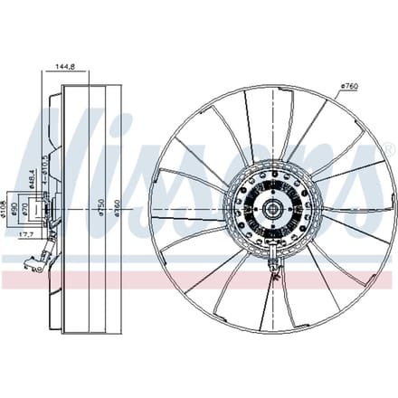 Koppeling, radiatorventilator NISSENS 86232