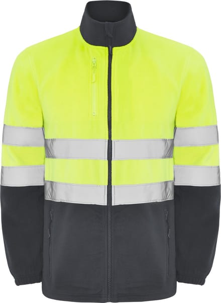 High Visibility Fleecejas Lood Grijs / Fluor Geel maat M model Altair merk Roly