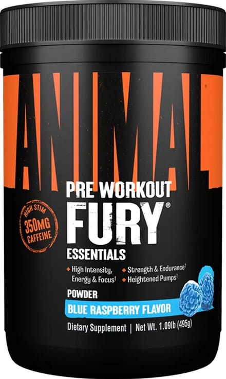Universal Nutrition Animal Fury (30 serv) Blue Raspberry - Pre-Workout - Pre-Workout Booster