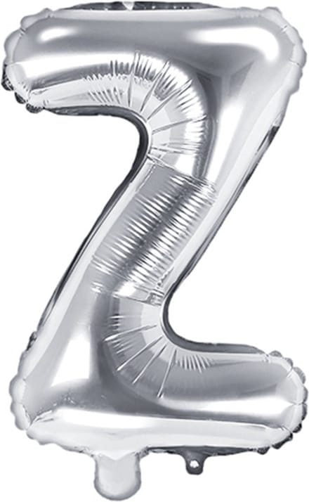 Partydeco - Folieballon Zilver Letter Z (35 cm)