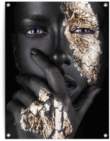 Tuinposter Gouden hand - 80 x 60 - Canvas - REINDERS