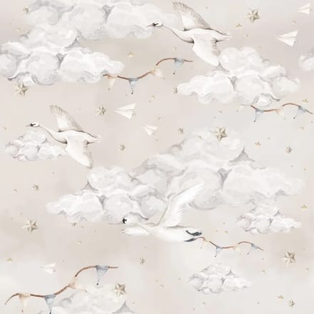 Baby behang Dekornik Magic Swans