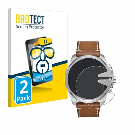 BROTECT - Screenprotector voor Diesel Mega Chief - Folie Beschermfolie transparant 2 Stuks