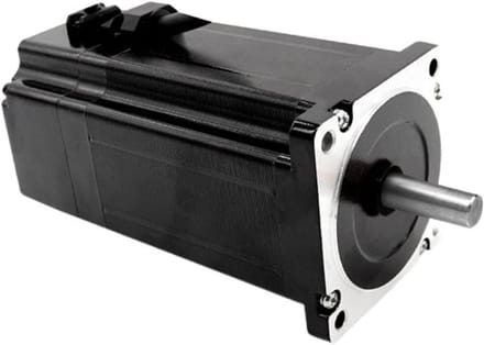 Stappenmotor - Remmotor Motoreenheid - Precisie Beweging - Open-loop Controle - 86MM Flens - Zwart