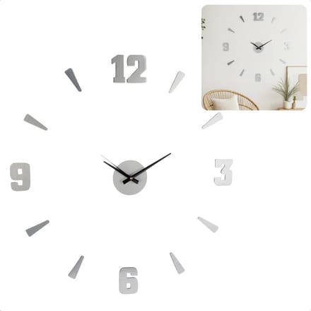 Relaxwonen - Klok - Uniek model - Zilver - Past overal