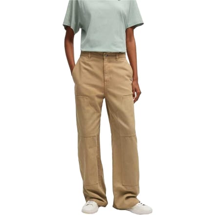 Hugo Hacarpe cargo-broek met rechte pijpen voor dames (Beige)