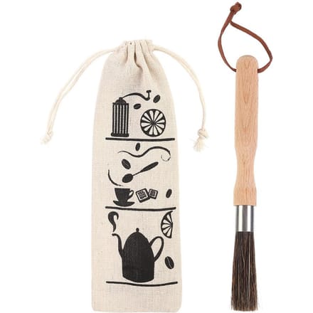 Brosse de Nettoyage pour Moulin à Café avec Manche en Bois Accessoires pour Machine à Café white
