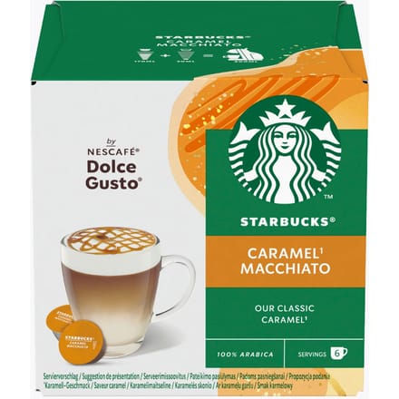 STARBUCKS® NESCAFÉ® Dolce Gusto® Caramel Macchiato | 12 capsules | Romige melkschuim koffiespecialiteit voor Nescafé Dolce Gusto machines