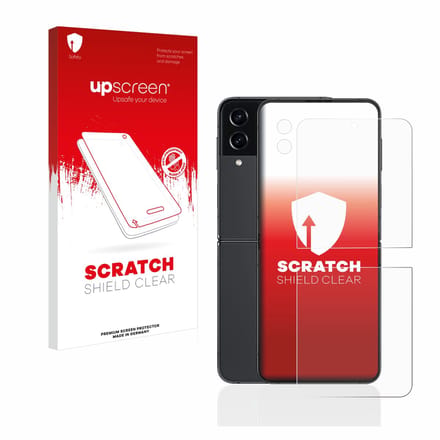upscreen - Screenprotector voor Samsung Galaxy Z Flip 4 (Voor+Camera) - Folie Beschermfolie transparant