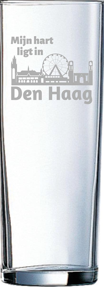 Gegraveerde longdrinkglas 31cl Den Haag