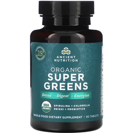 Nutrition Ancienne, Super Greens Bio, 90 Comprimés