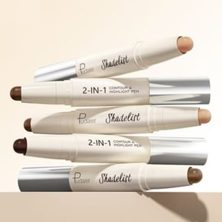 Pudaier - 2 In 1 Dual-Ended Contour Stick - 6 Shades 06# Tan & Concrete Gray (1.8g x 2)