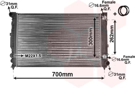 Van Wezel - RADIATOR VOOR AUDI A4 B5 1994-1998 4B0121251R