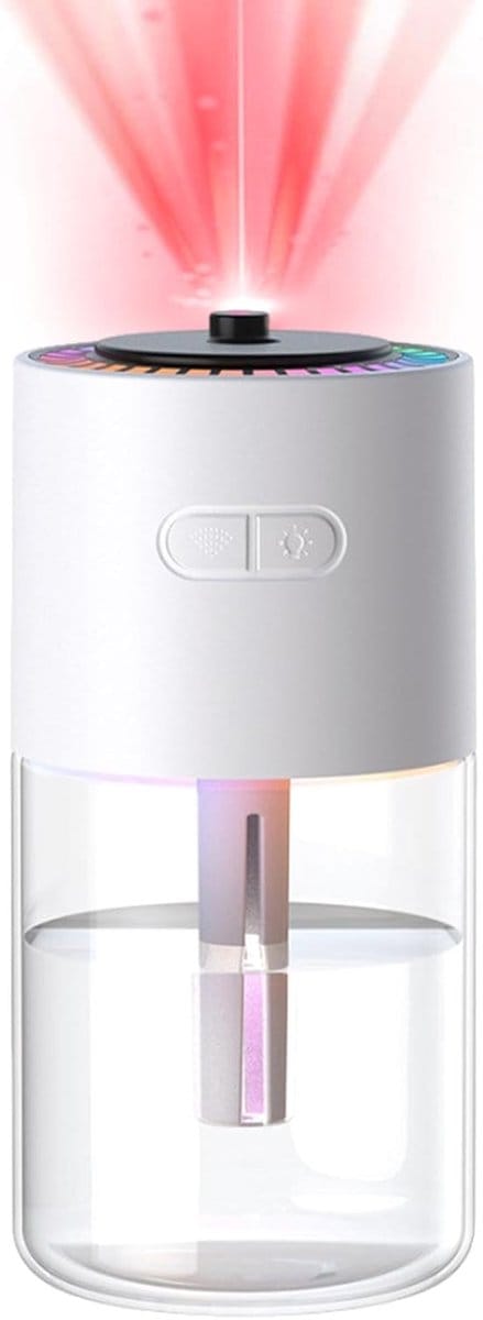 Luchtbevochtiger - Tafelmodel - Persoonlijke Ruimte - Sterrenprojector - 280 ml - Wit