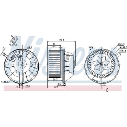 Binnenventilator NISSENS 87144