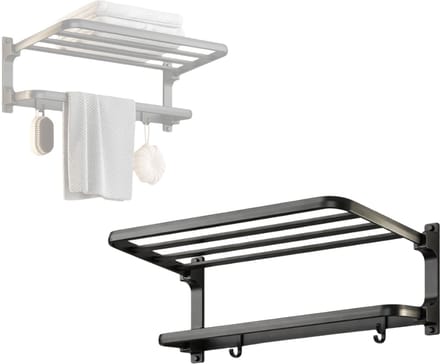NBAP® Handdoekrek Badkamer - Handdoekhouder -Zwart