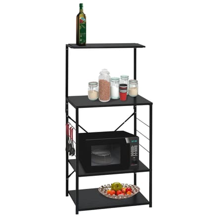 vidaXL - Magnetronkast - 60x39,6x123 - cm - bewerkt - hout - zwart