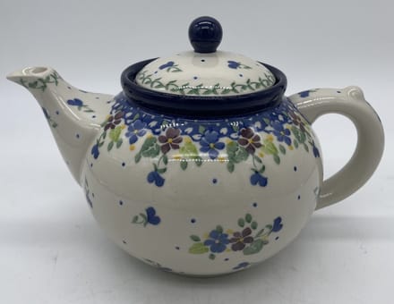 Bunzlau keramiek theepot 1,2 liter viool