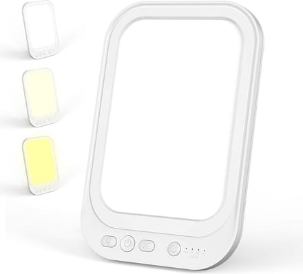 MKSS® Lichttherapie Lamp - Daglichtlamp met Aftel Timer- Bureaulamp Led - Wit