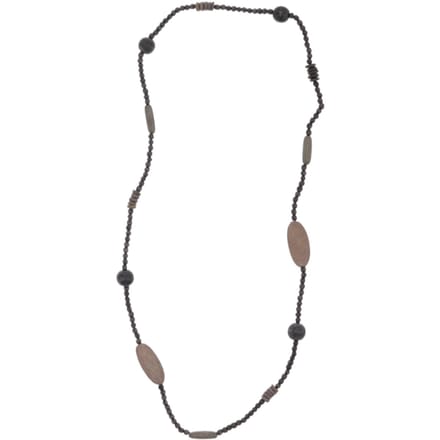 Behave – Ketting – Houten kralen – Bruin;Zwart;Grijs – 90 cm – Boho Chic