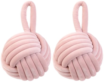 Home deco factory deurstop knoop - 2x - roze - 1,15 kg - deurstopper