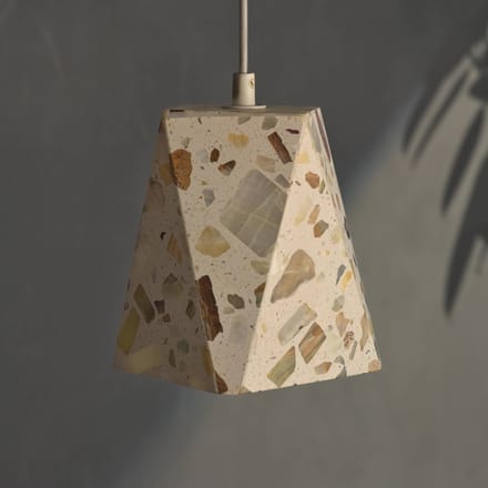 OSRAM DECOR Gleam Hanglamp Box E27 Wit, Terrazzo, Metaal, hoogwaardige uitstraling, voor Eetkamer en Woonkamer