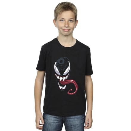 Marvel Jongens Venom Gezicht T-Shirt (Zwart)
