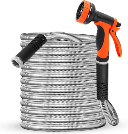 FlinQ RVS Flexibele Tuinslang tot 30 meter - Waterslang met Sproeikop - Flexibel dus geen Knopen