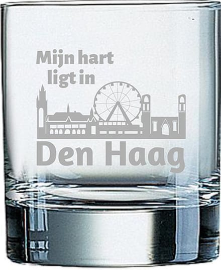 Gegraveerde Whiskeyglas 20cl Den Haag
