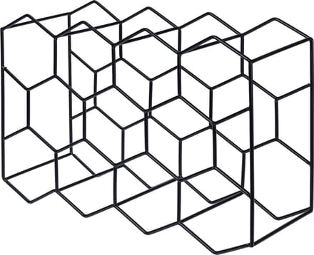 Wijnrek 44.5 x 15 x 29.5 cm Zwart Metaal