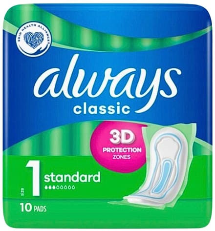 Always Classic - Maandverband - Standaard - 3D Bescherming - 10 Maandverbandjes