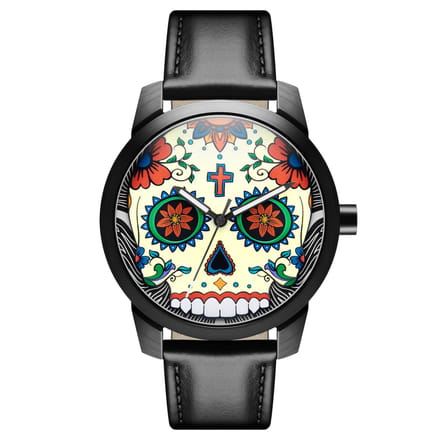 Todos | Dag van de Doden-Horloge met Kleurrijke Schedel