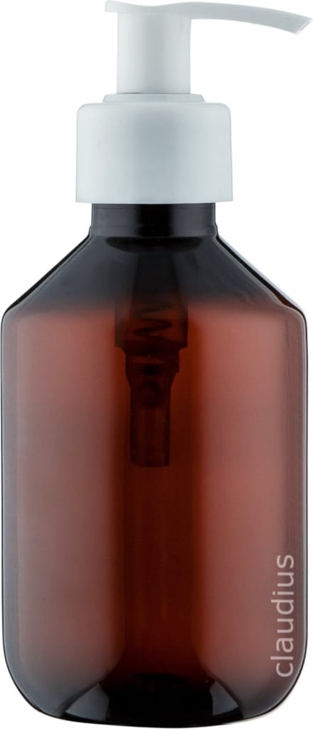 Lege Plastic Fles 200 ml PET Amber bruin - met witte pomp - set van 10 stuks - navulbaar - Leeg
