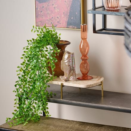 Fleurdirect Hangplant Ficus - Polyester - Groen - 0 x 80 x 0 cm (BxHxD)