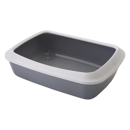 Savic Iriz Cat Litter Tray with Rim 42cm Cool Grey