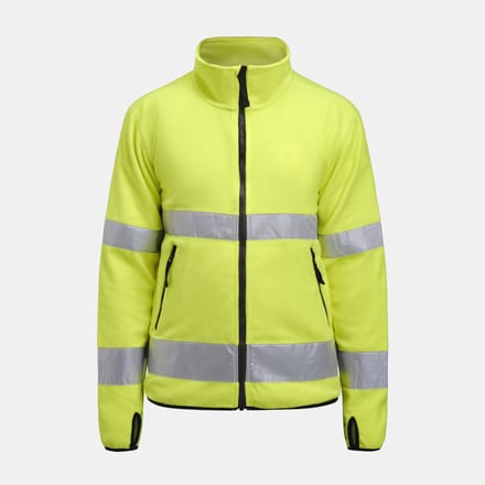 Jobman 5502 Hi-Vis Fleece Jacket 65550275 - Geel - S