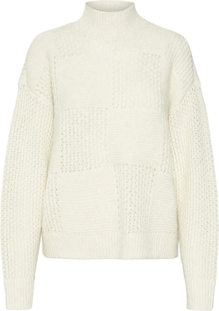 VERO MODA - VMMOON LS HIGHNECK PULLOVER GA BF - Dames - Gebreide truien
