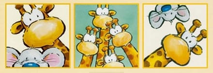 Kunstdruk Jean Paul Courtsey - Funny Friends IV 95x33cm