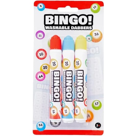 Bingo Dabbers 3 Stuks – Rood, Groen & Blauw – 20 ml per Dabber – Markeer Nummers voor Bingo Spel – Engelhart