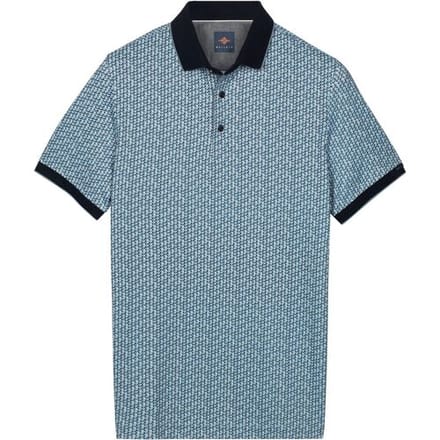 Baileys Polo Allover 3D Abstract Pattern Sky Blue / male