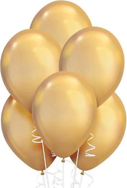 Chroom Ballonnen Goud - 30cm - 10 stuks