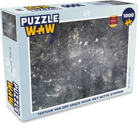Puzzel Grijs - Wand - Muurverf - Legpuzzel - Puzzel 1000 stukjes volwassenen