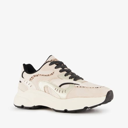 Blue Box dames dad sneakers beige - Maat 40 - Uitneembare zool