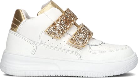Ton & Ton Unisex Sneakers Helge - Leren Lage sneakers - Wit - Maat 27