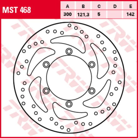 Remschijf TRW MST468, 1 Stuk