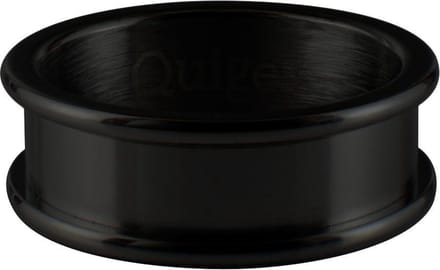 Quiges Stapelring Ring - Basisring  - Dames - RVS zwart - Maat 20 - Hoogte 6mm