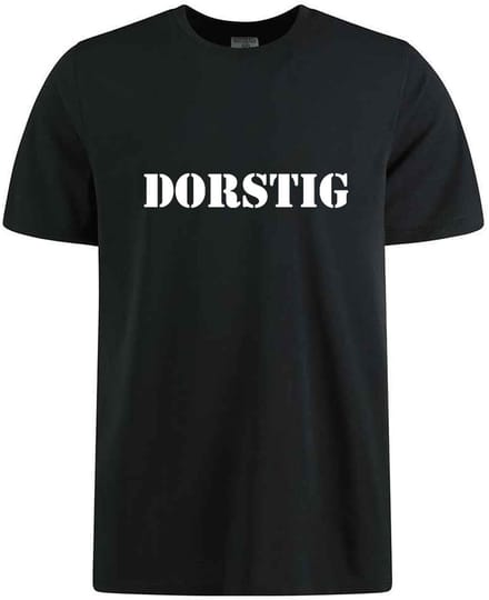 DORSTIG T-shirt - 100% Katoen - Maat L - Classic Fit - Zwart