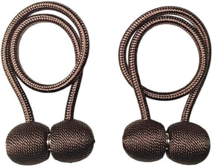 Gordijn Houder - Magnetisch - 2 Stuks - 45cm - Chocolade bruin
