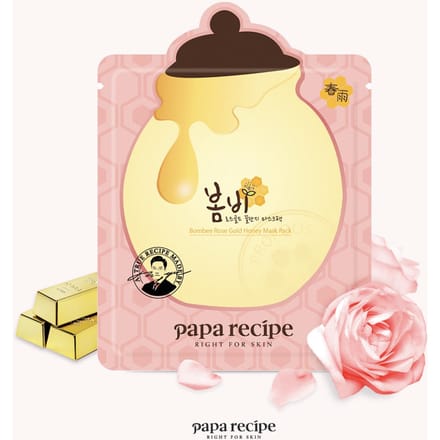 PAPA RECIPE Bombee Rose Gold Honey Mask Pack 10 sheets beige