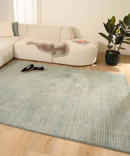 Vloerkleed strepen - Fancy Lines mintgroen 120x170